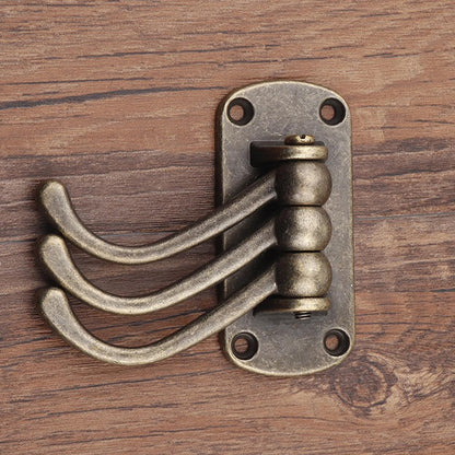 Zyuzles Retro Swivel Wall Hooks - 2PCS Coat Rack for Bedroom, Bathroom, Kitchen, Garage