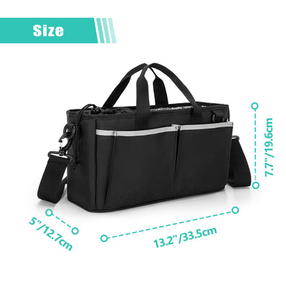Trunab Water Bottle Carrier with Drawstring Buckle, 32/40 oz Cup Holder Bag with Detachable Divider, 3 Cup Carrier with Adjustable Shoulder Strap
