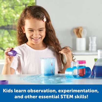 Learning Resources Primary Science Lab Set Pink - Experimentation and Observation for Kids, STEM Projects, Science Kits, Experiments, Pretend Play Scientists, Toddler Project Chemistry Toy