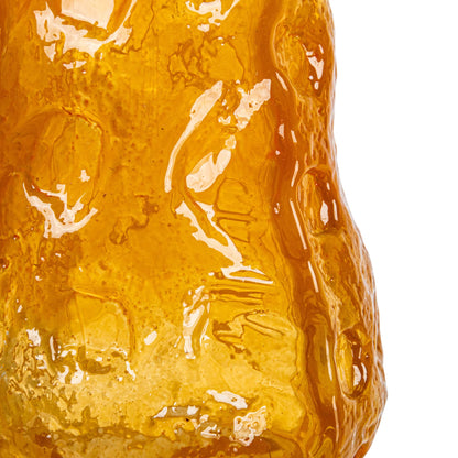 Organically Shaped Glass Vase or Candle Holder, Orange