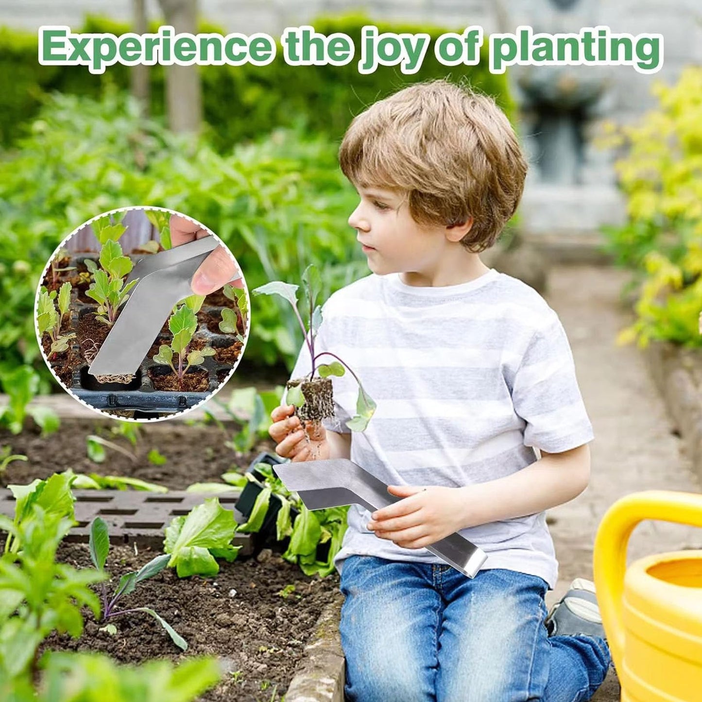 2 pcs Seedling Transplant Tongs, Stainless Steel Seedling Starters Remove Tongs, Gardening Plants Transplant Tongs for Reducing Root Damage