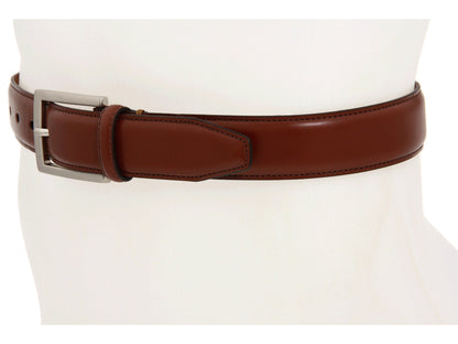 Johnston & Murphy Dress Belt - Belt for Men - Buckle Closure - Brushed-nickel Buckle Cognac 40 One Size