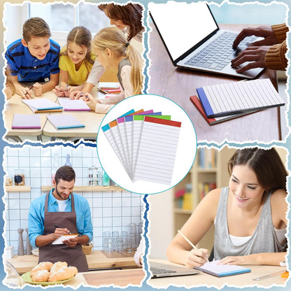 Colarr 24 Pack Legal Pads 3 x 5 Inches Lined Notepads 50 Sheets Wide Ruled Writing Pads for School College Office Business