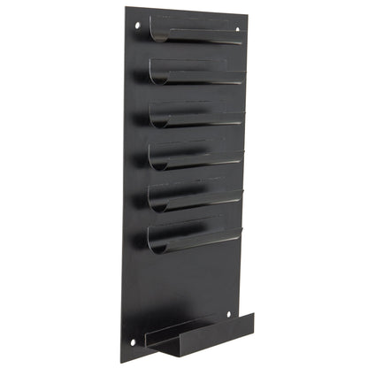 MyGift 2-Pack Vertical Whiteboard Dry Erase Marker Holder, 7-Slot Wall Mounted Organizer for Classroom Office Home, Black