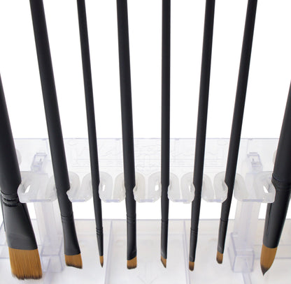 Masterson Sta-New Brush Holder, for Artist Paint Brush Drying, Storage, Organizing and Protection, Holds 10 Art Brushes Bristles Pointing Down, Fine Art, Studio, Classroom, Desktop, Made in USA