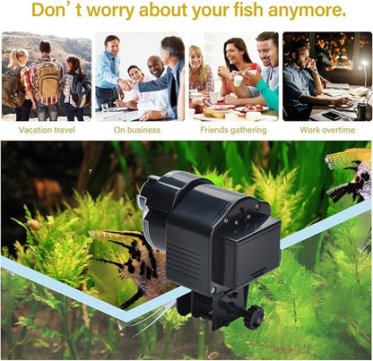 Lychee Aquarium Fish Feeder Vacation Aquarium Automatic Fish Food Dispenser Tank Feeder Timer Auto Feeders for Holiday Vacation Fish Dispenser (AF-2003)
