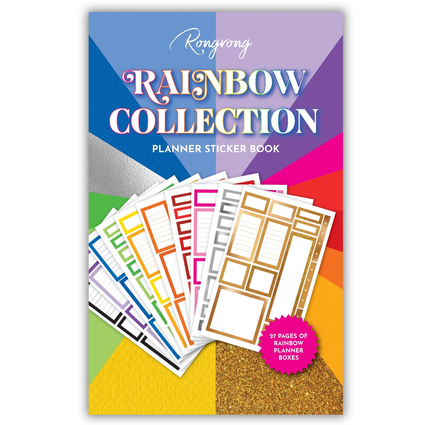 Rongrong Rainbow Planner Stickers Book for Planners, Calendars, Journals and Projects – Premium Quality Hand Drawn Transform Your Planning Into a Colorful Dream - Scrapbook Stickers – 27 Pages