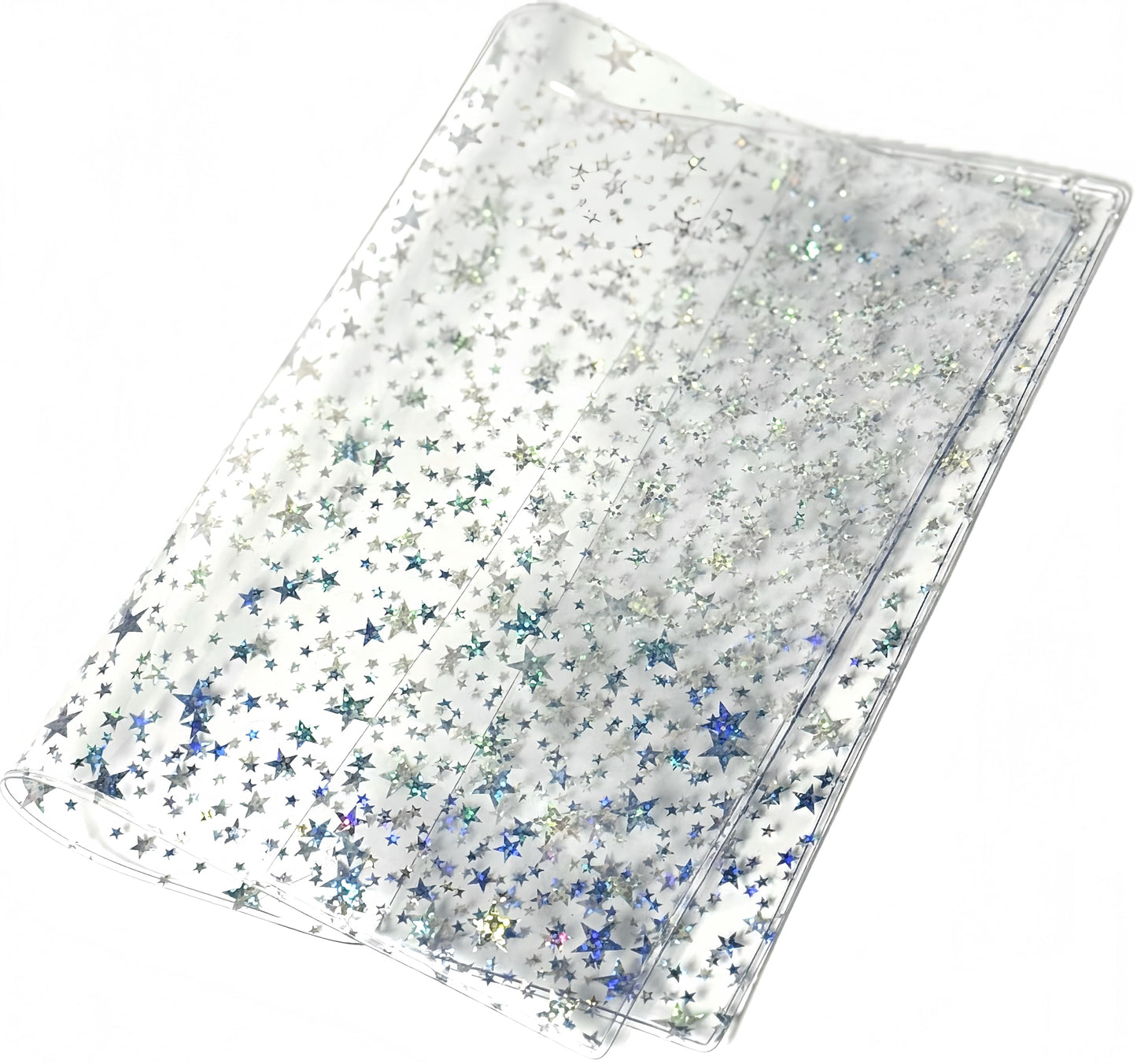 A5 Jelly Planner Cover, Fits A5 Hobonichi Cousin, Midori and Stalogy Notebooks, Glitter Star Design