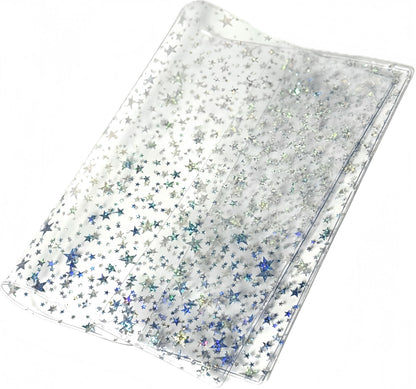 A5 Jelly Planner Cover, Fits A5 Hobonichi Cousin, Midori and Stalogy Notebooks, Glitter Star Design