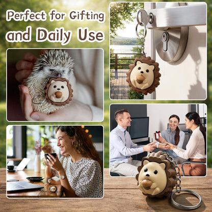 Kenning 12 Pcs Hedgehog Clicker Fidget Toys Keychains Bulk 3D Printed Sensory Clicker for Stress Relief End of Year Student Gifts from Teacher Classroom Rewards Graduation Favors