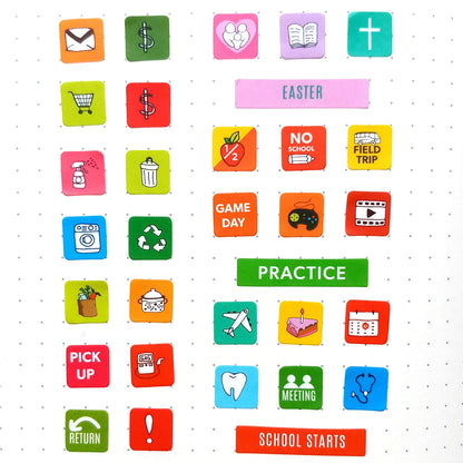 Mirida Planner Stickers - 1900+ Mom Calendar Icons, Variety Pack - Household Chores, Budget, Kids’ School Events, Daily Errands for Adults Organizer
