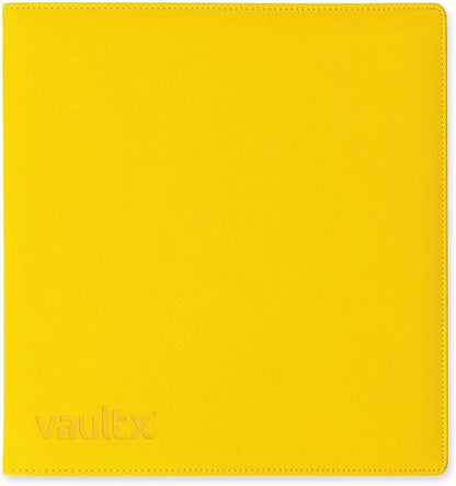 Vault X Large Ring Binder, 900 Cards, fits 9 Pocket Pages, Exo-Tec Material, 3 D-Ring Folder, for Trading Cards (Yellow)