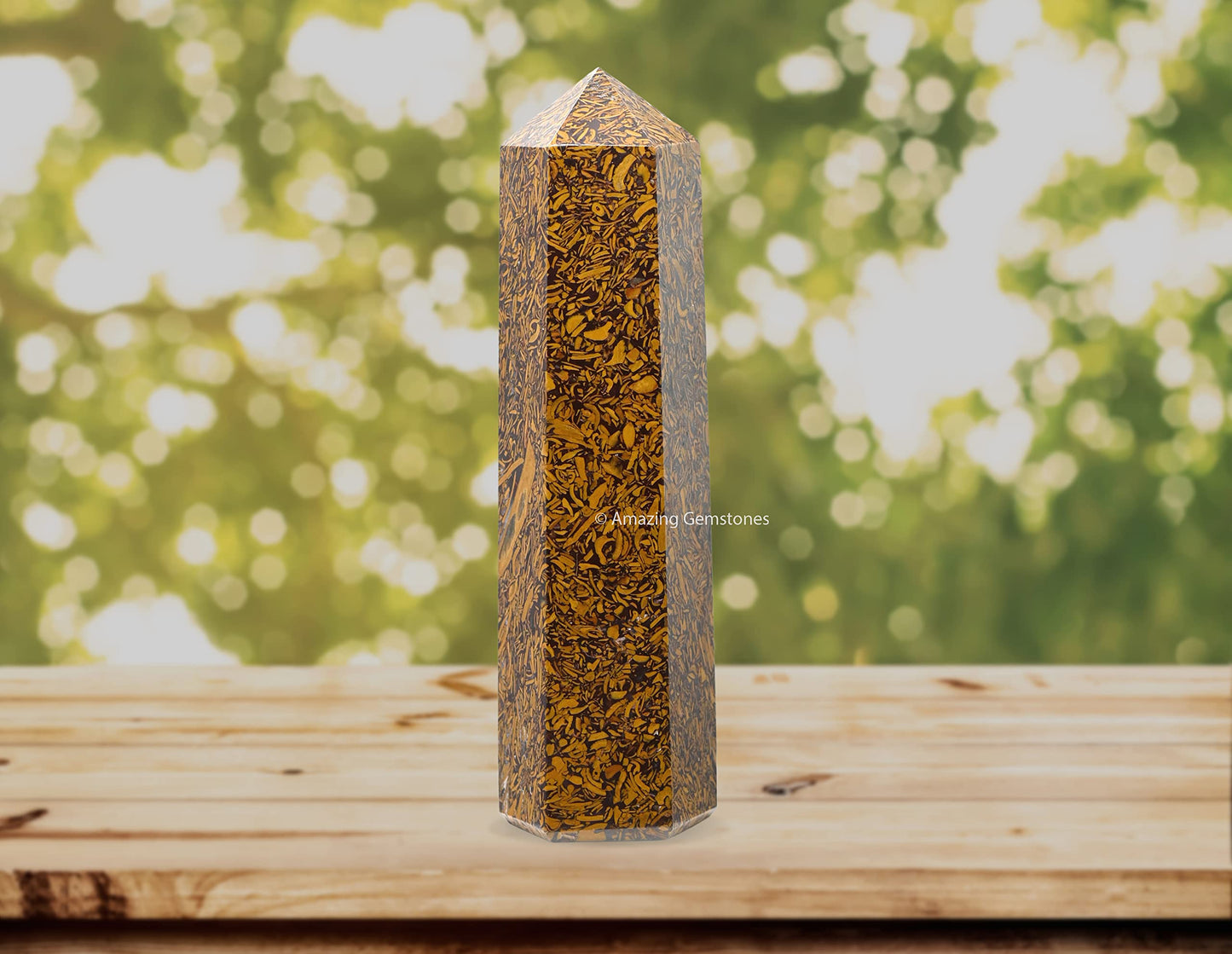Amazing Gemstone Large Mariyam Jasper Calligraphy Jasper Crystal Towers ~ Natural Healing Crystal Point Obelisk for Reiki Healing and Crystal Grid (5.5 to 6 INCH)