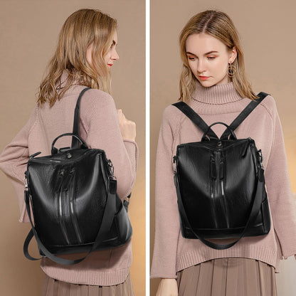 GAEKEAO Backpack Purse for Women PU Leather Anti-theft Backpack Ladies Convertible Large Travel Designer Fashion Shoulder Bag