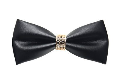 Cloud Rack Bow Tie Metal Ring Studded Leather Black