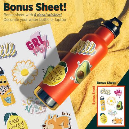 Happy Holiday Seasonal Planner Sticker Pack - 500+ Cute Stickers for Daily Planners - Monthly Events, Halloween, Calendars, Journal, Female Emprovement, Teachets, +6 Water Bottle Sticker Pack