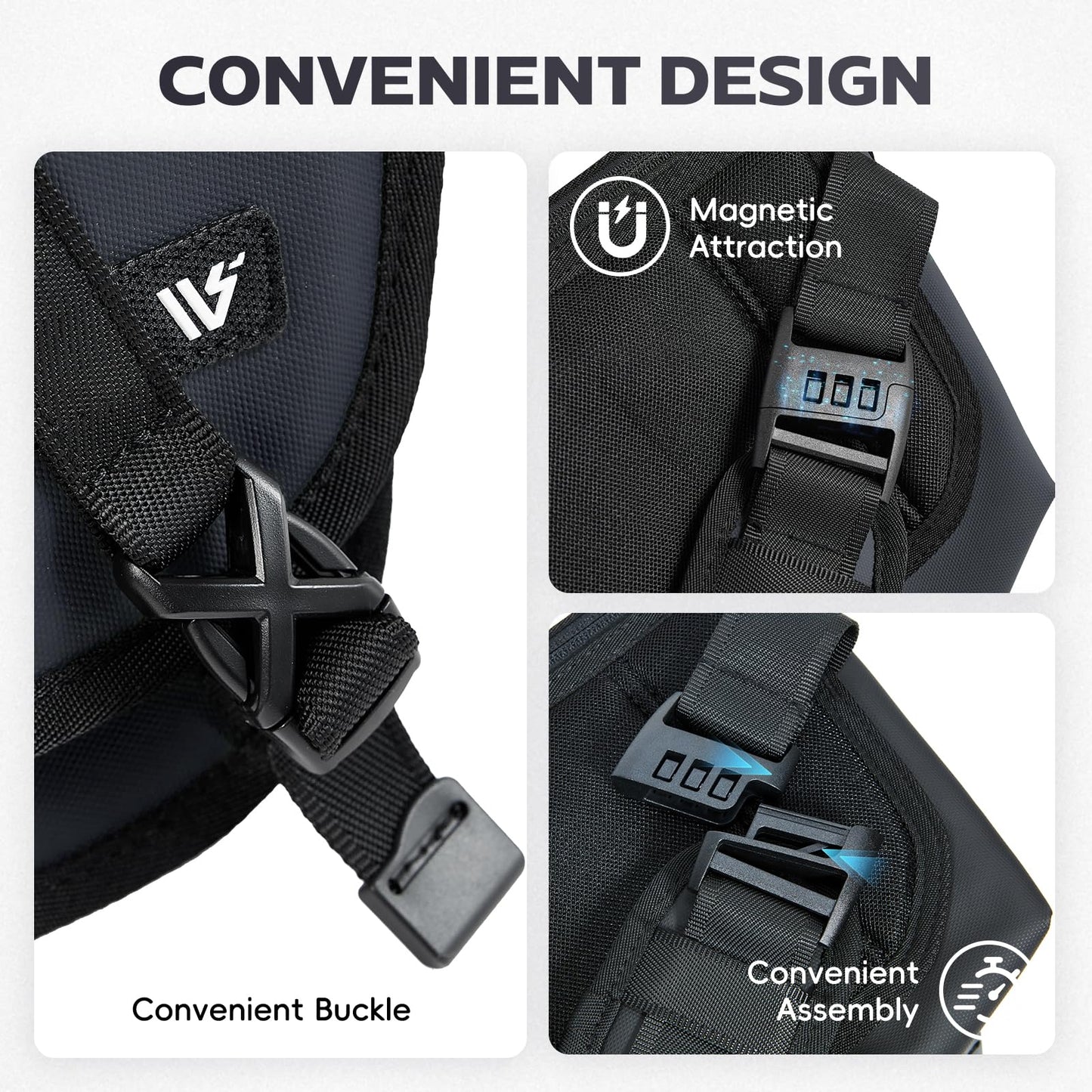 HIMZ WARRIOR Crossbody Sling Bag Men Heavy Duty Chest Bag Sport Travel Daily Use Water Resistent Stylish Casual Messenger Bag Durable Black