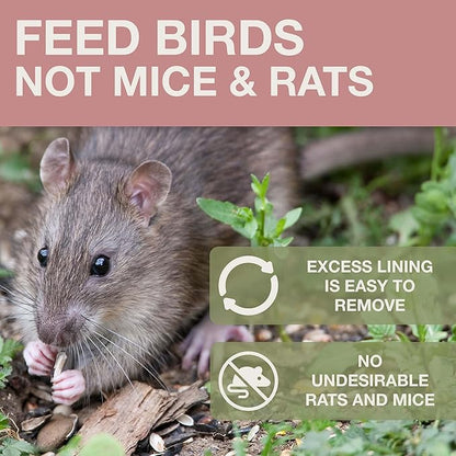 SWISSINNO Bird Feeders - No Mess Fat Ball/Suet Feeder for Outdoors Hanging - Smart Birds Lucerne Spill Proof Wild Cardinal Bird Feeder with Integrated Seed Catcher Tray - Dusty Rose