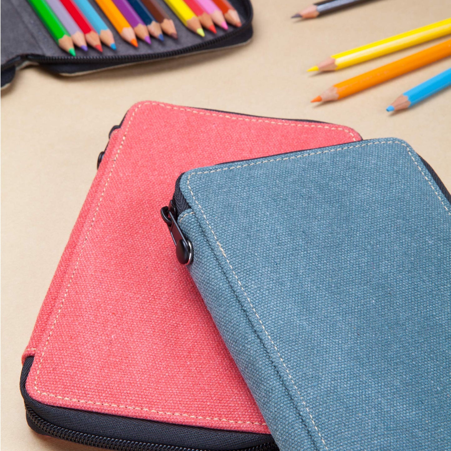 Speedball Art Products 252480 48 Pencil Storage Canvas Pencil Case, Chocolate