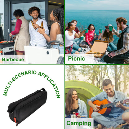 Cover Geny Grill Tool Organizer, BBQ Tool Storage Bag - 20" Heavy-Duty Storage Bag Waterproof 600D Oxford, Folding Design Gift for Camping, Tailgates, Outdoor BBQ Parties (20" Lx6 Wx5 H)