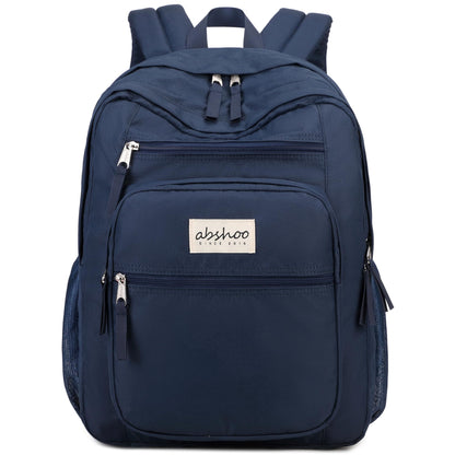 abshoo 34L Big Student Backpack for School Water Resistant Lightweight College Bookbag Travel Backpack (Navy)