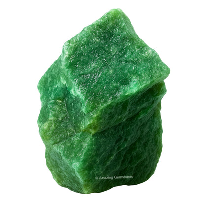 Amazing Gemstone Dark Green Aventurine Raw Crystals and Healing Stones, Natural Rocks for Tumbling - DIY Raw Stones and Crystals, 2 Pieces