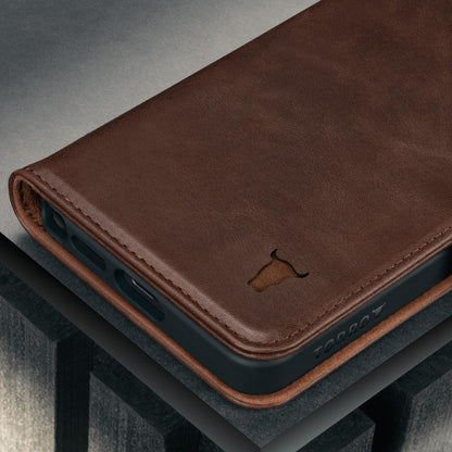 TORRO Leather Case Compatible with Samsung Galaxy S26 Ultra 5G 2026 - Premium Leather Wallet Case with Kickstand and Card Slots (Dark Brown)