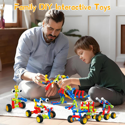 Caferria Building Blocks STEM Toys for 3 4 5 6 7 8+ Year Old Boy Girl Birthday Gift, 142 Pcs Building Toys for Preschool Classroom Educational Toy Building Sets Creative Activities for Kids