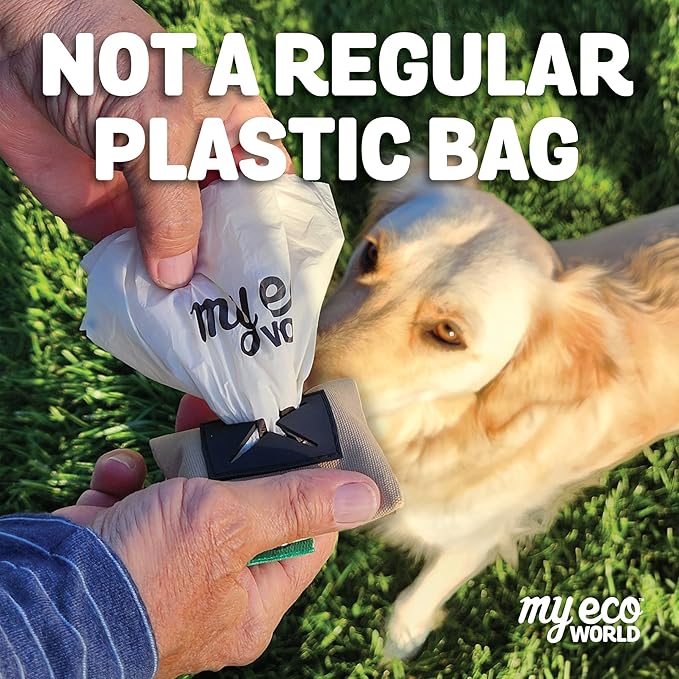 MyEcoWorld® Compostable Pet Poop Bags - Made with Corn and Other Certified Compostable Materials - 720 Bags - 48 Roll - Extra Strong - Leak Proof - Unscented - Easy to Open