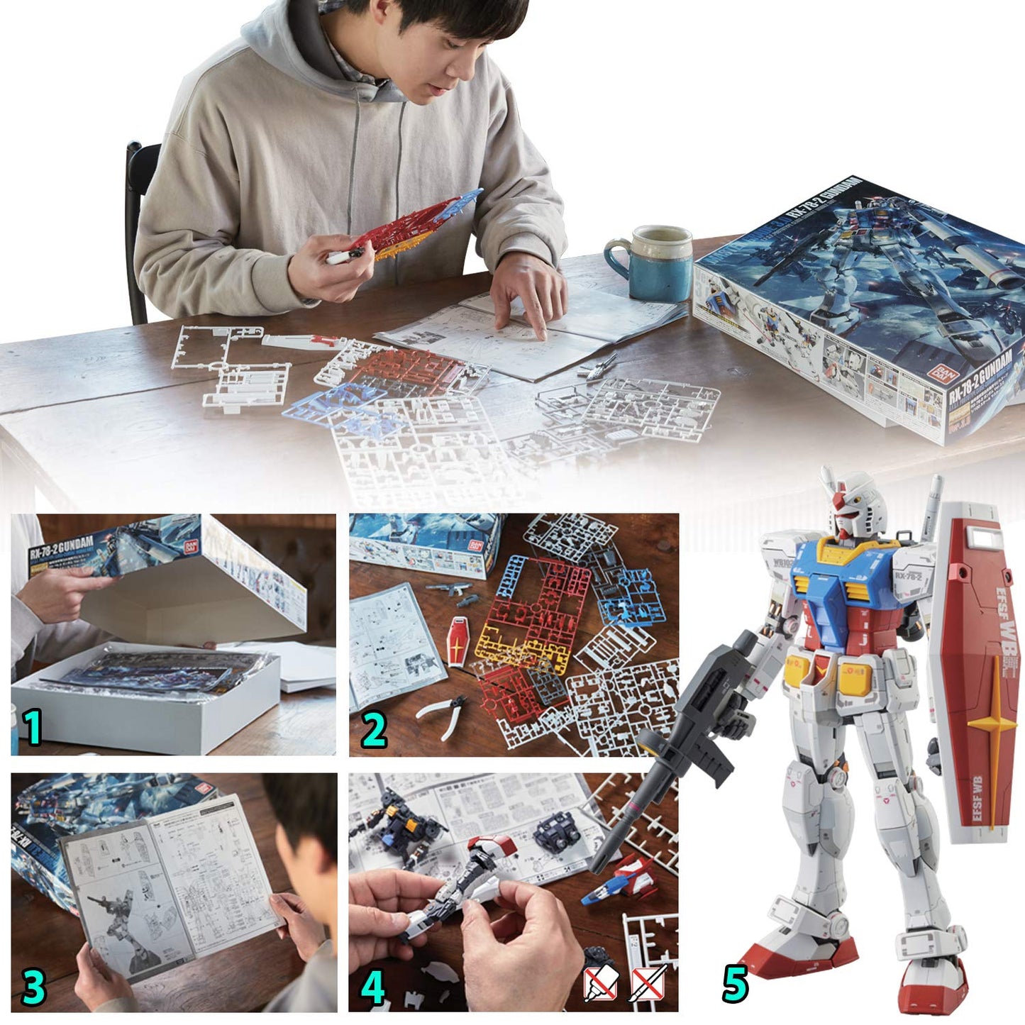 BANDAI Hobby - Gundam Seed Astray - Gundam Astray Red Frame Custom MG 1/100 Model Kit