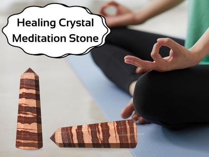Amazing Gemstone Narmada Shiva Lingam Crystal Towers ~ Natural Healing Crystal Point Obelisk for Reiki Healing and Crystal Grid (3" to 4" INCH)