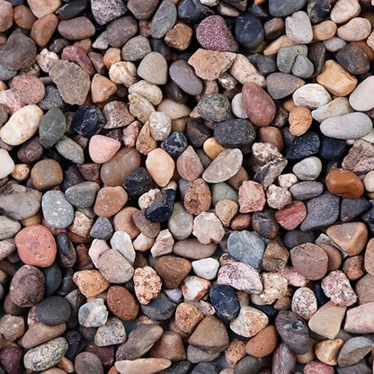 5lb Mixed Color Silica Gravel Pebbles, 1/5 inch Decorative Stones for Succulents, Pebbles for Vases,Plants Rocks, Aquarium Sand, Top Dressing, Outdoor Decorative Rocks