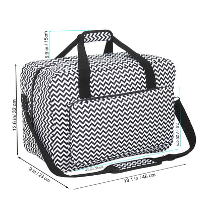 Sewing Machine Case - Travel sewing machine bag with handle - New Sewing Machine Carrying Case - Suitable for Singer, Brother, Janome, and Most Standard Sewing Machine (Black)