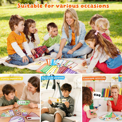 LilLaufy Phonics Games Flash Cards for Kids, Sight Word Spelling Games, Digraphs and Blends flashcards, Speech Therapy Toys for Toddlers, Learn to Read, Preschool Kindergarten Learning Activities