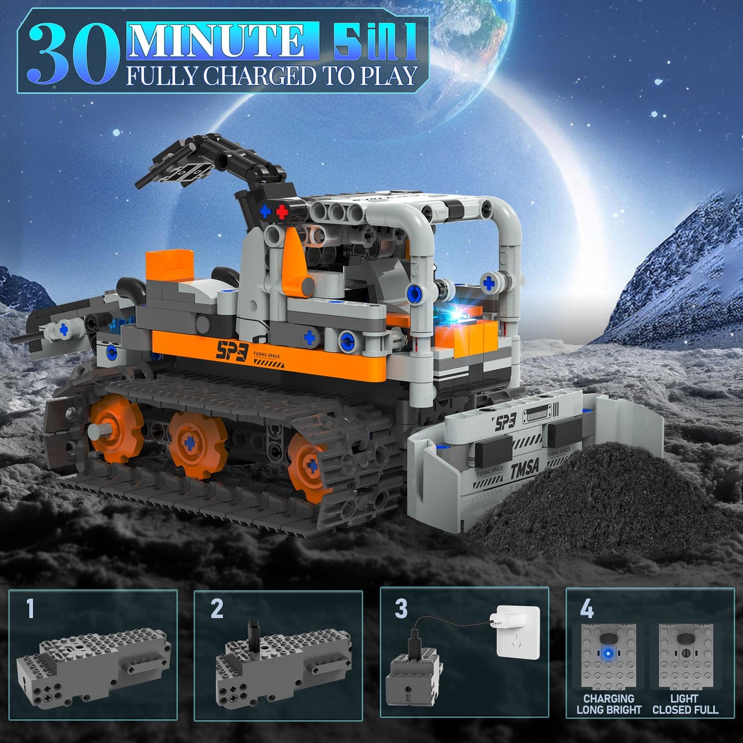 5in1 STEM Robot Building Kit for Kids 6-14+, APP & Remote Control STEM Robot Dinosaur Car Building Toys for Kid Science Learning, 688 Pcs DIY Building Blocks Set, Boys Girls Birthday Xmas Gifts Ideas