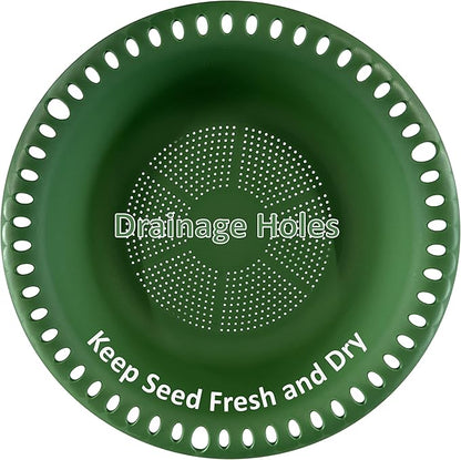Hanging Bird Feeder Tray with Drainage Holes for Outside Fit Most Seed, Rugged Recycled Plastic Feeding Station, Great for Attracting Wild Birds (12 inch, Green)