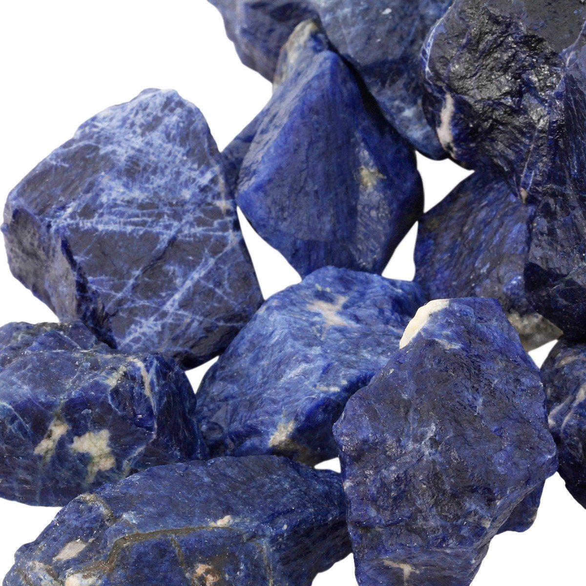 rockcloud 1 lb Natural Crystals Raw Rough Stones for Cabbing,Tumbling,Cutting,Lapidary,Polishing,Reiki Crytsal Healing,Blue Sodalite