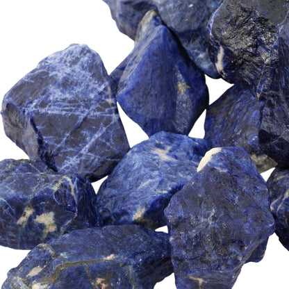 rockcloud 1 lb Natural Crystals Raw Rough Stones for Cabbing,Tumbling,Cutting,Lapidary,Polishing,Reiki Crytsal Healing,Blue Sodalite