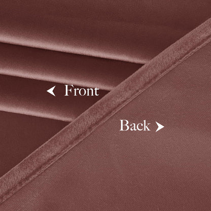 NICETOWN Wild Rose Velvet Curtains, Rod Pocket Velvet Drapes, Media Movie Theater Room Decor for Living Room, Super Soft Luxury Velvet Room Darkening Drapes for Home Decor (1 Pair, W52 x L96 inches)