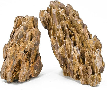 Unocho Aquarium Rocks Natural Dragon Stone Seiryu Rocks 20lb Fish Tank Rocks for Aquariums Landscaping Model Tank Decoration Paludarium Amphibian Enclosures(2-8 inches)