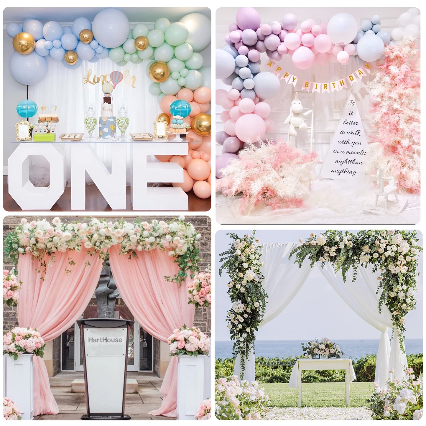 Fomcet 8FT x 8FT Backdrop Stand Heavy Duty with Base, Black Portable Adjustable Pipe and Drape Backdrop Stand Kit, Square Metal Arch Party Frame for Wedding Birthday Parties Banquet Decorations