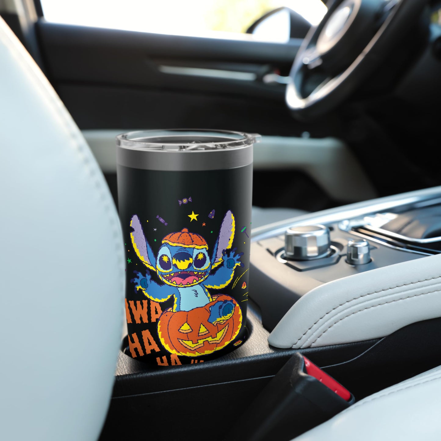 Disney Stitch Jack-o’-Lantern Surprise Mwa Ha Ha Halloween Stainless Steel Insulated Tumbler