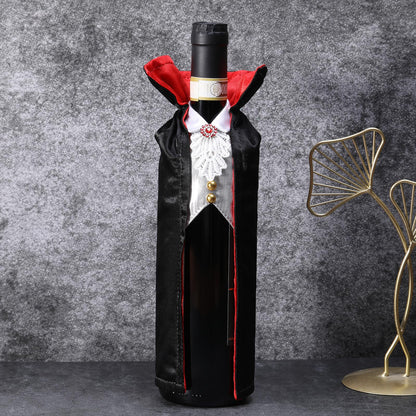 SIRIPHUM Halloween Wine Bottle Cover Decoration - Dracula & Vampire Wine Holder Gifts