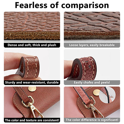 HUXRY CARCH Bag Leather Shoulder Strap Adjustable Crossbody Replacement Fit for Le Pliage Mini Pouch(Mocha)