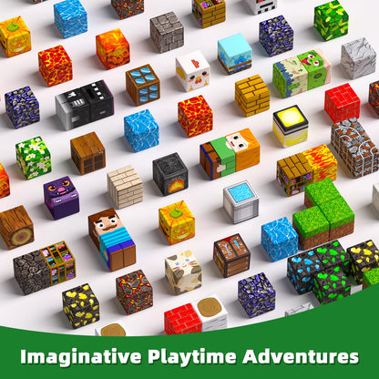 200PCS Magnetic Blocks, Magnetic Building Cube Set for Kids Ages 3+, Constructions STEM Stacking Tiles Toy Building Birthday Gifts for Boys Girls