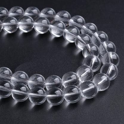 8MM 46PCS Clean Glass Spacer Loose Beads for Jewelry Making DIY Bracelet Necklace