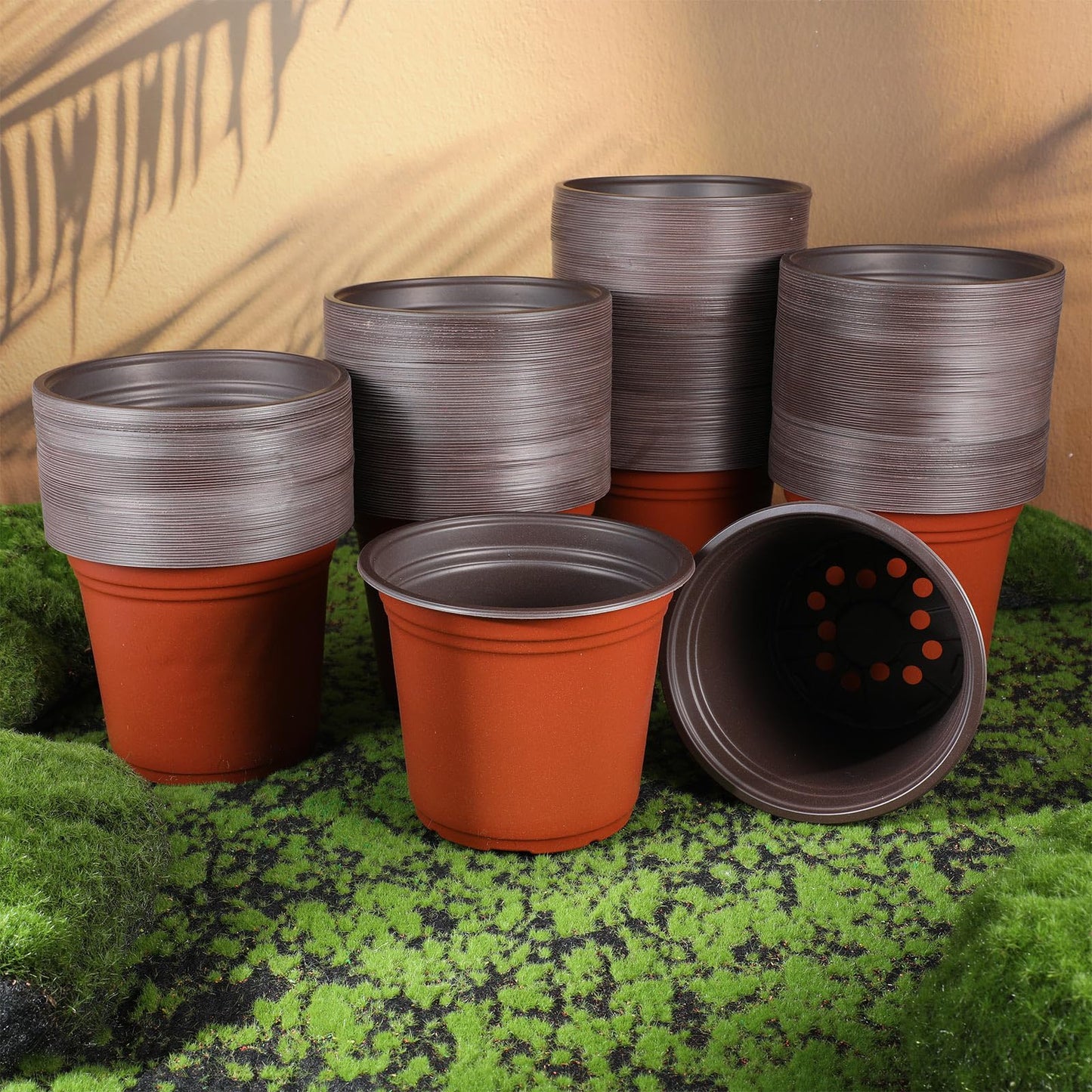 Hushee 1500 Pcs 4 Inch Plastic Plants Nursery Pots Bulk Seed Starting Pots with Drainage Holes Plastic Flower Planting Container Indoor Outdoor for Succulent Transplanting Supplies (Classic)