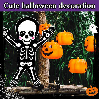 Halloscume 53 x 47'' Halloween Bendable Tree Wrap Skeleton Decoration Huge Cute Skeleton Design Decorations for Halloween Outdoor Indoor Lawn Tree Decor House Props Supply