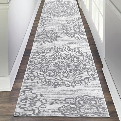 HEBE Hallway Runner Rug 2'x10' Washable Vintage Distressed Area Rugs Non Slip Laundry Rug Runner Boho Floor Carpet Runners for Hallways Entryway Laundry Room Kitchen Bathroom