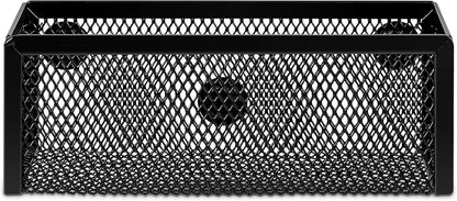 Amazon Basics Magnetic storage Bins, Office Caddy Storage, Black, Pack of 3, 6" x 2.5" x 2.2"